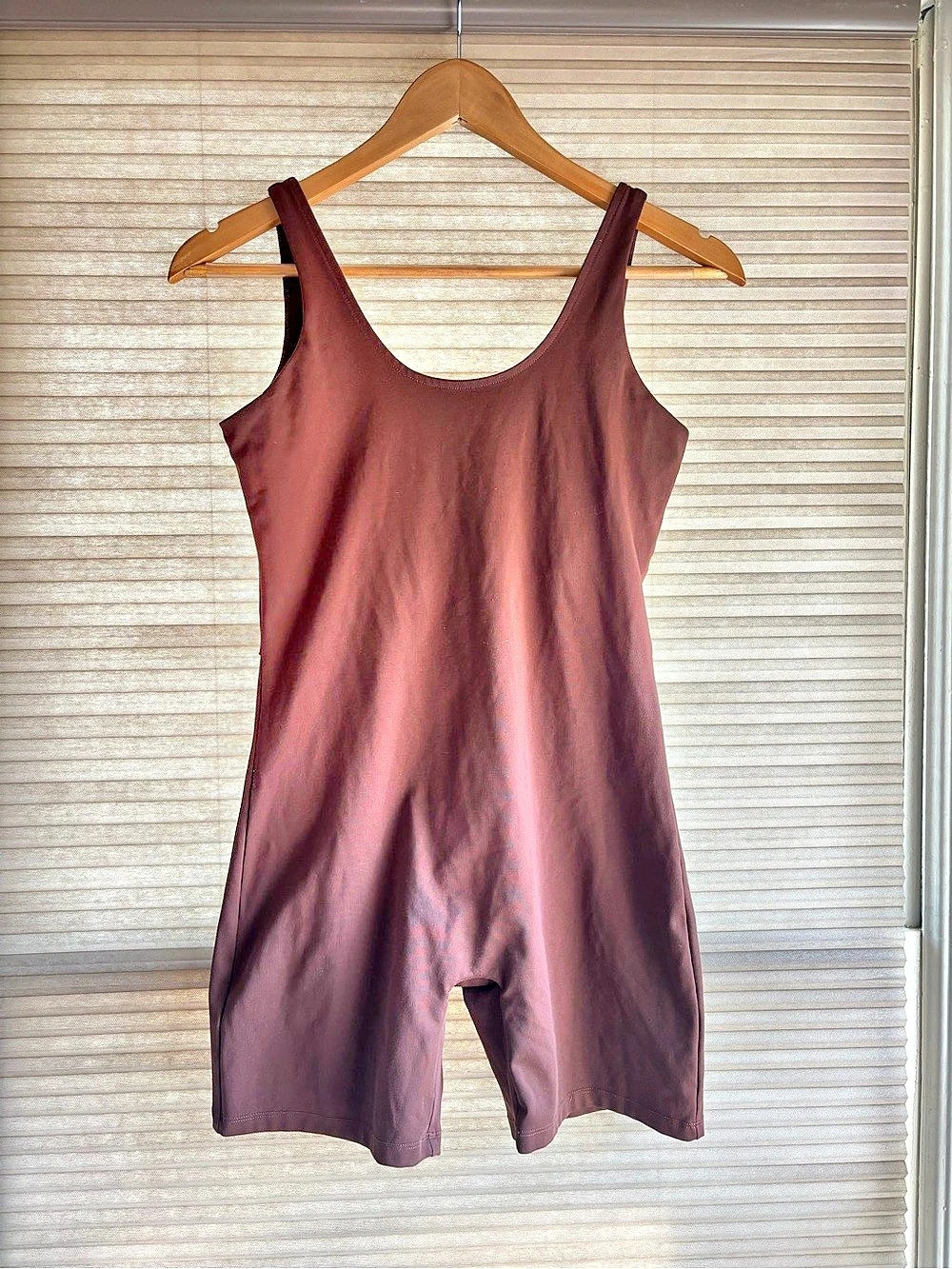 Girlfriend Collective Unitard Brown Romper Small